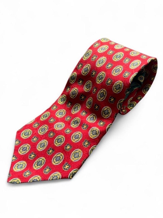 Tommy Hilfiger Other - Tommy Hilfiger Red Medallion Silk Tie